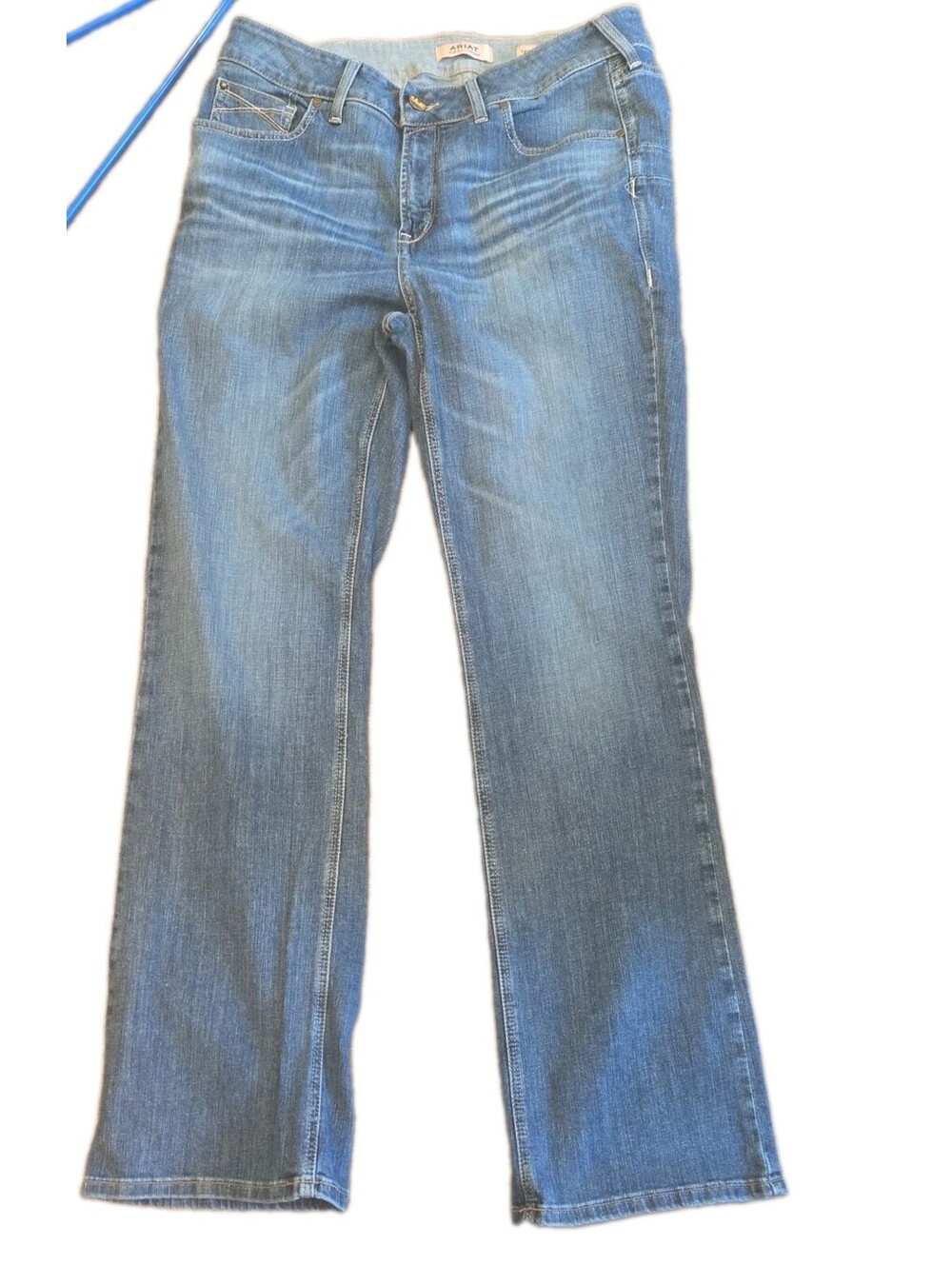 Ariat Womens Denim Jeans Medium Wash Sz 18wL Perfect Rise Boot